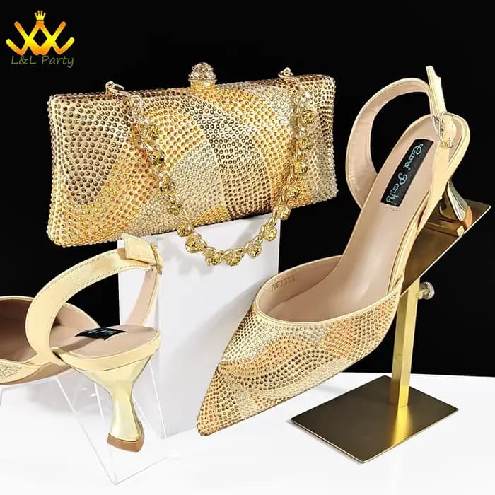 Chaussures au Design italien de haute qualité, ensemble de sacs assortis, escarpins à bout pointu po