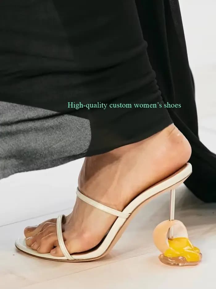 Sandales d'été sexy françaises à talons uniques, bout rond et ouvert, style défilé, fines, pour femm
