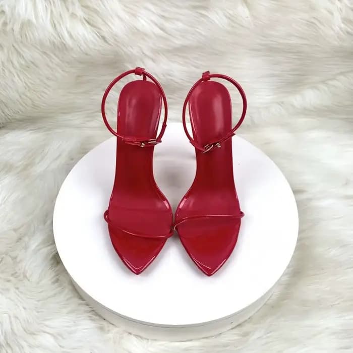 Sandales sexy à lanières 2026, talons hauts, pour soirées et événements, chaussures féminines en PU,