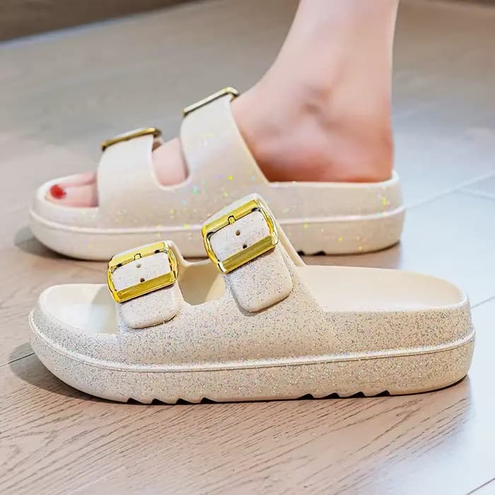 Sandales plates pour femmes Slim Outline, antidérapantes, avec bordure raffinée, idéales pour la pho