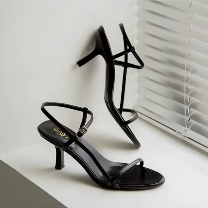 Sandales pour femmes 2026 – Nouveauté été – Talons fins polyvalents à boucle unique et bout ouvert –