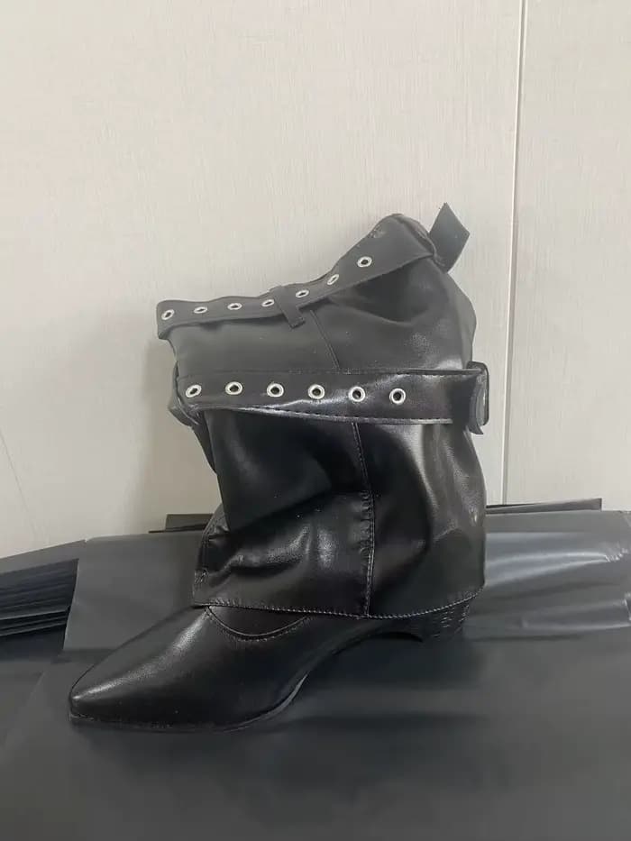 Bottines pour femmes, printemps 2026, nouvelles bottes, bout pointu, talon épais, bottes pantalon, b