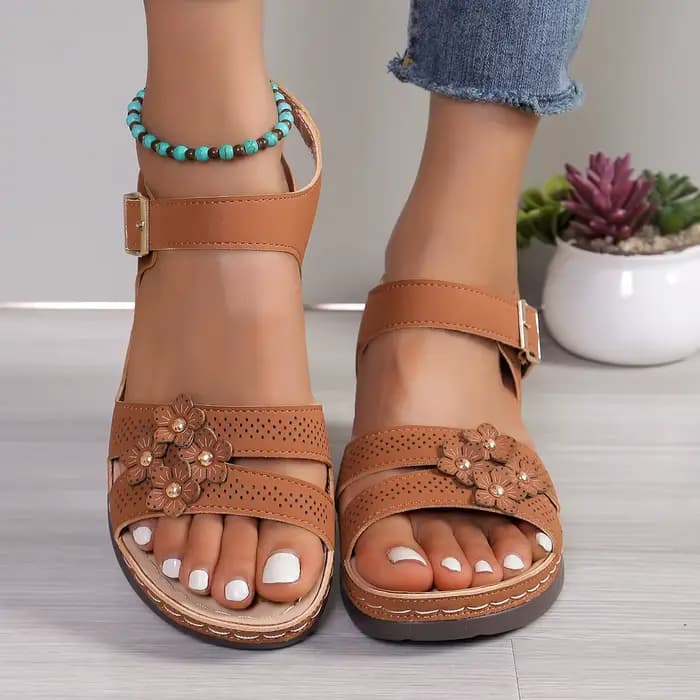 Sandales pour femmes de nouveau style - Sandales orthopédiques élégantes à bout large et à semelles 