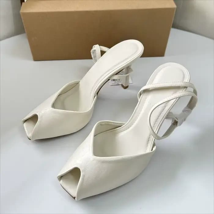 Sandales de gladiateur à talons hauts pour femmes, en cuir PU souple, élégantes, lanières de chevill