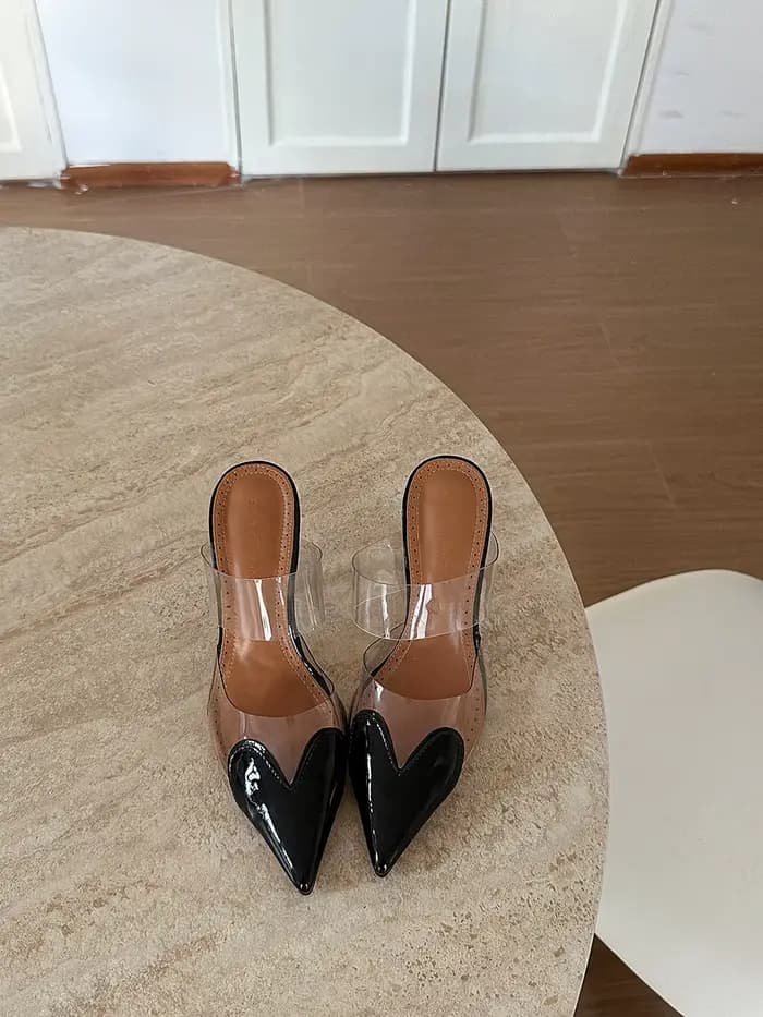Chaussures à talons hauts sexy pour femmes, sandales, mules, escarpins à talon aiguille, noires, bla