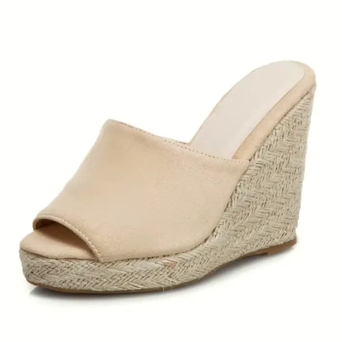 Optique-Pantoufles à plateforme astronomique pour femmes, mules à talons compensés, sandales d'été, 