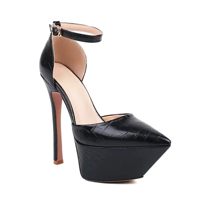 Sandales Femme Dorées Brillantes Design de Marque 2026 Nouveauté Sexy Talons Hauts 15cm Plateforme I