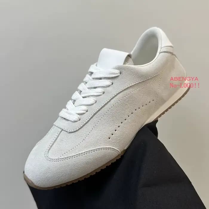 Mocassins plats en daim kaki pour femmes, chaussures de marche en cuir à lacets, espadrilles décontr