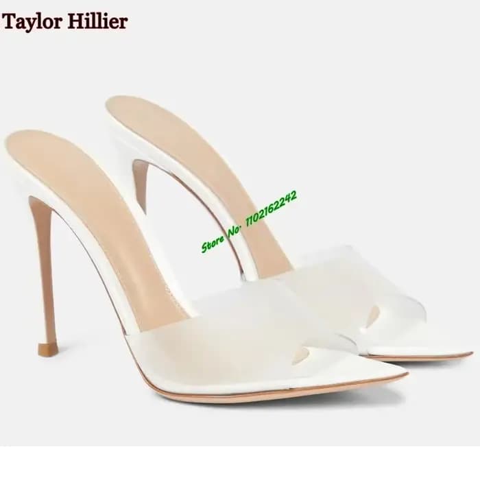 Pantoufles d'Été à Talons Aiguilles pour Femme, Nude, 5cm/8cm/10cm, Mode Française, Sexy, 46, Nouvel
