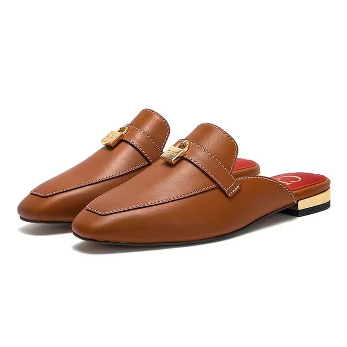 Chaussures Muller pour femmes CHCH 2026, nouvelles chaussures plates pour femmes en cuir de vachette