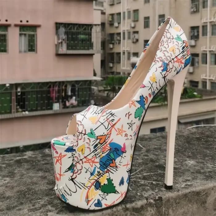 Escarpins à Talons Hauts Fins de 22cm pour Femme, Plateformes Parka Ouvertes d'Été, Défilés de Défil