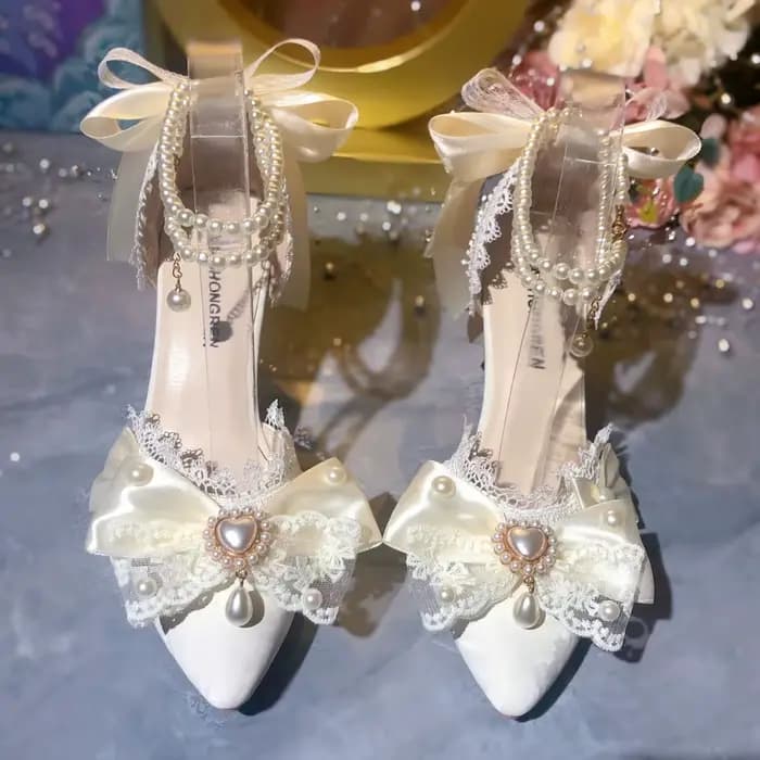 Chaussures de mariée blanches chaussures de mariage pour femmes de luxe concepteur Mary Jane femme é