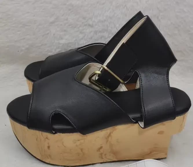 Mule pompe plate-forme couleur mixte mode élégant concis luxe femmes chaussures nouvelle boucle sang