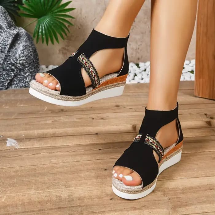 Tendance femmes sandales à talons compensés plate-forme sandales décontractées femmes 2026 nouveau é