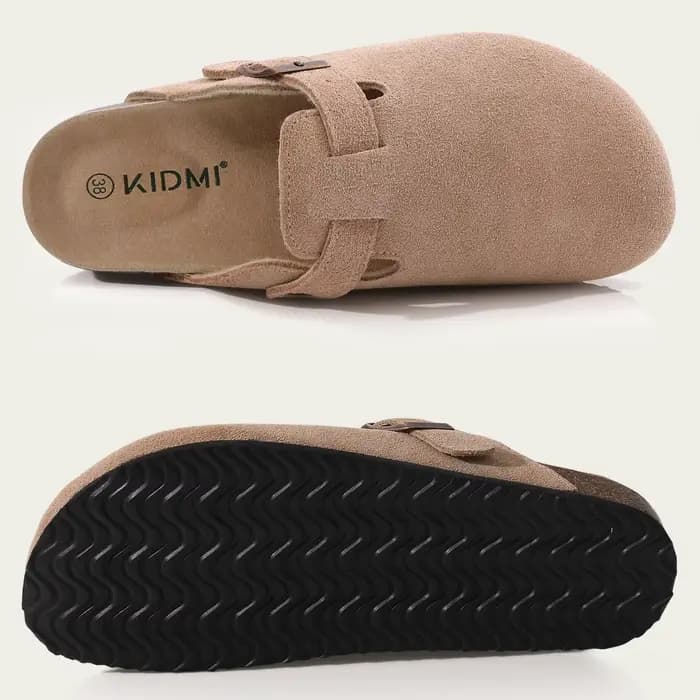 Litfun – sabots pour femmes, nouvelle mode, avec sangle réglable, Mules en cuir avec Support d'arc, 