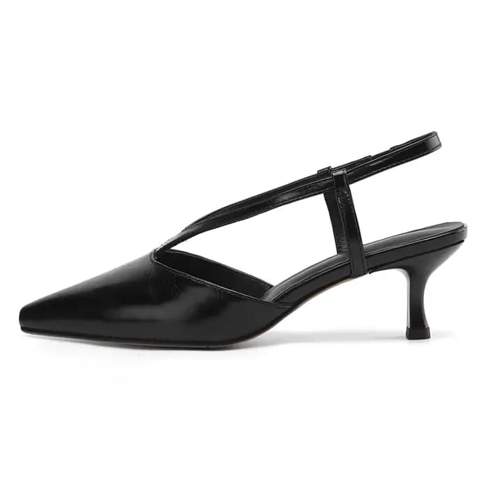 Sandales d'été en cuir véritable pour femmes, tendance, Sexy, bout fermé, lanière en T, talons hauts