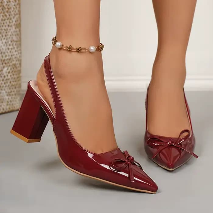 Bow Baotou sandales 2025 mode été nouveau bout pointu talons hauts chaussures simples