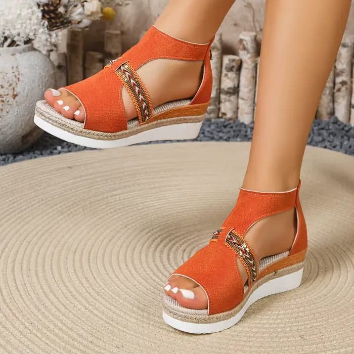 Sandales compensées tendance pour femmes, sandales décontractées à plateforme, nouvelles chaussures 