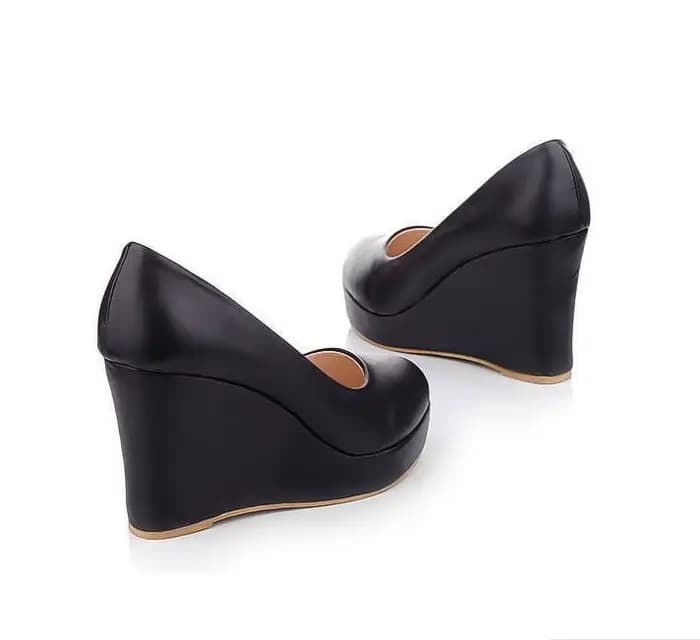 Chaussures à talons hauts compensés pour femmes, chaussures à plateforme blanches et noires, chaussu