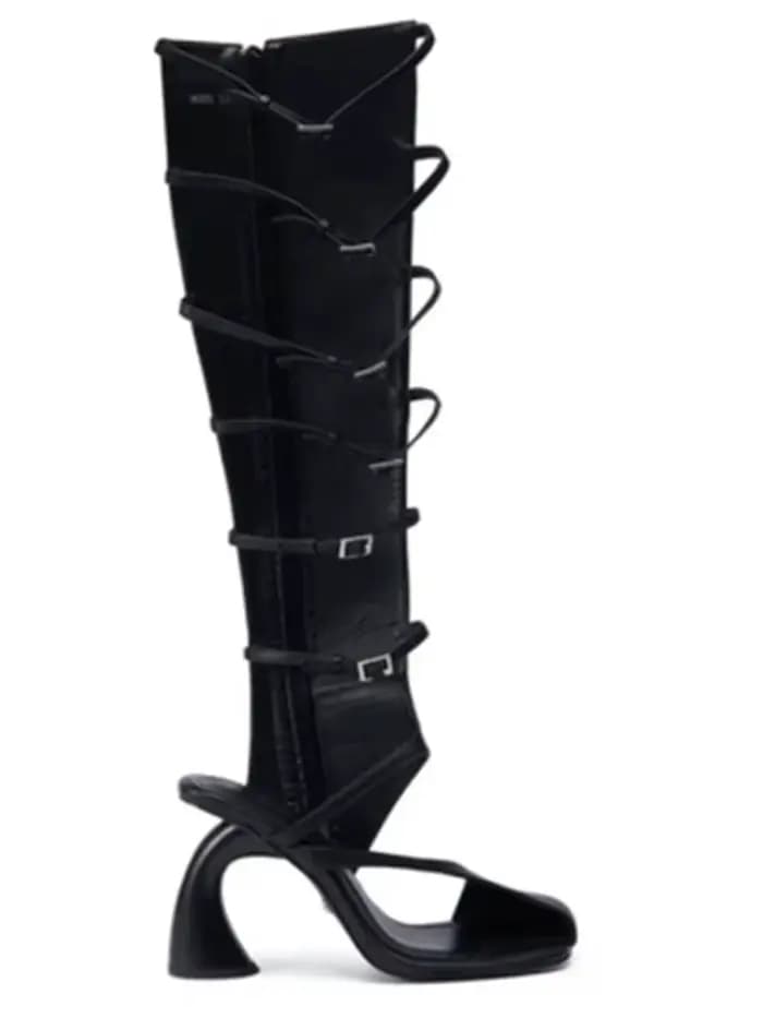 Sandales à talons hauts épaisses et originales, style été 2026 Europe et Amérique, bottes tendance à