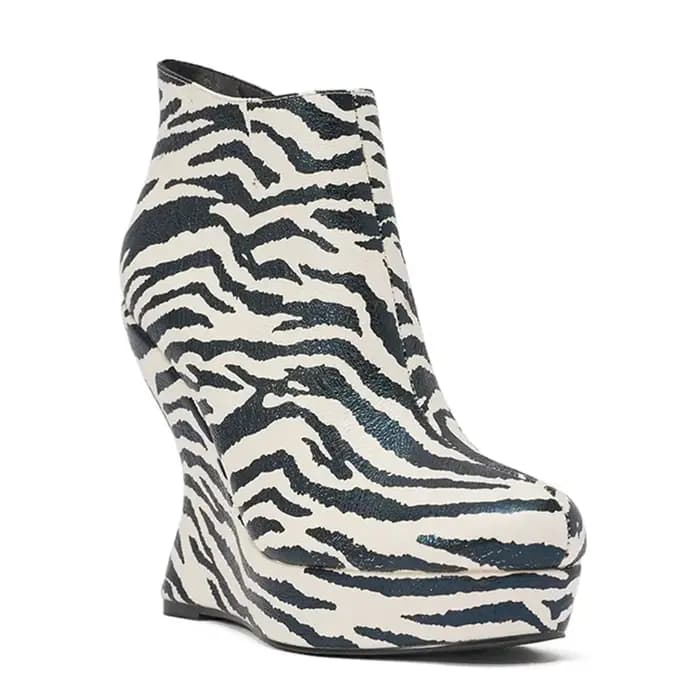 Bottines en daim multicolores au style original, sexy, à bout pointu, avec fermeture éclair, personn
