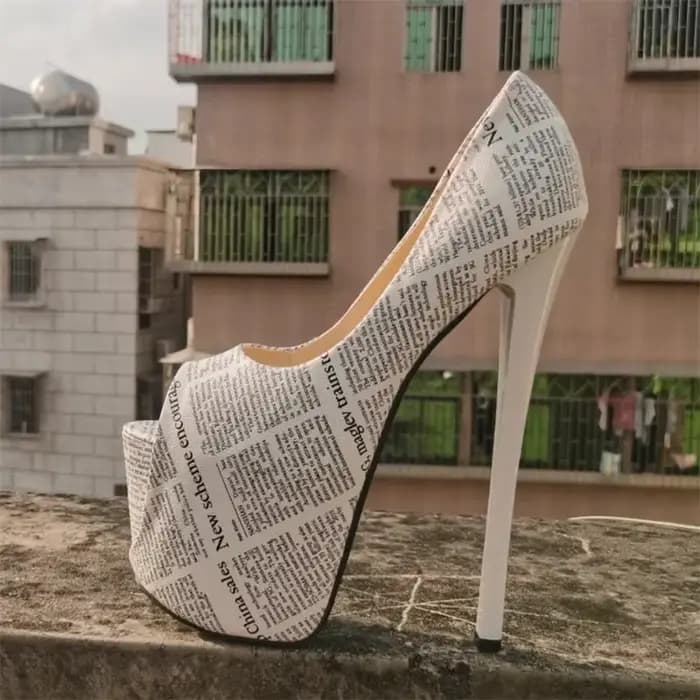 Escarpins à Talons Hauts Fins de 22cm pour Femme, Plateformes Parka Ouvertes d'Été, Défilés de Défil