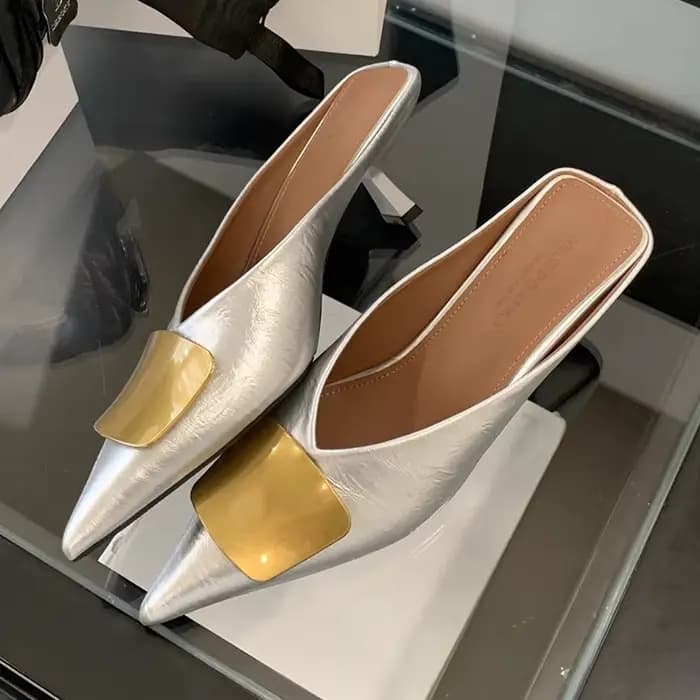 Chaussures de luxe pour femmes talons hauts Mules chaussures bout pointu sandales à talons pour femm