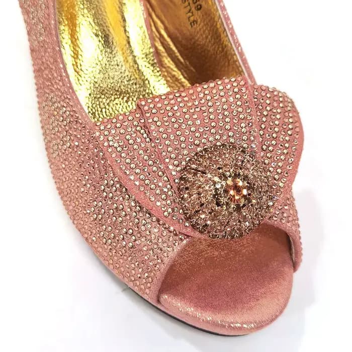 MMobSweet Spot-Chaussures Peep Parker à Talons Carrés pour Femme, Ensemble de Sacs Assortis pour ixd