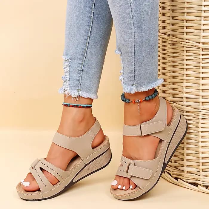 Femmes d'été sandales Vintage sandales romaines femme mode chaussures de plage antidérapantes bout o