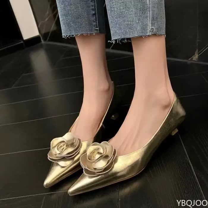 Mocassins pointus élégants pour femmes, talons hauts de mariage, bout de mariée, argent, or, Rose, c