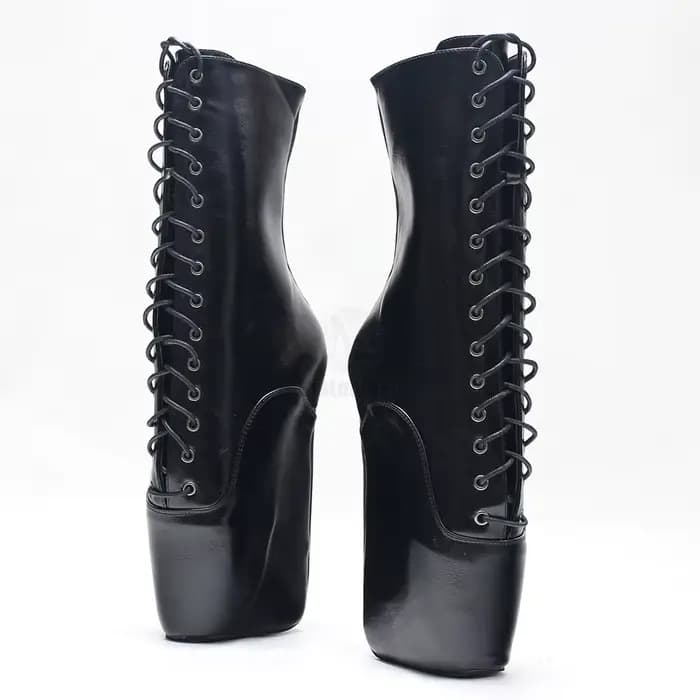 Bottines de Ballet à talons extrêmement hauts de 18CM, semelle en sabot, sans talons, bout pointu, l