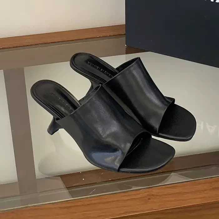 Nouvelles Sandales Décontractées Élégantes à Talons Mi-Hauts pour Femmes, Bout Carré, 5 cm, Collecti