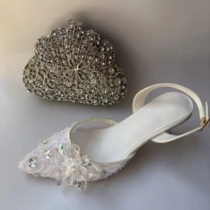 LNATISNOVA – sandales à bout pointu et sacs à main pour femmes, escarpins à talons hauts avec pochet