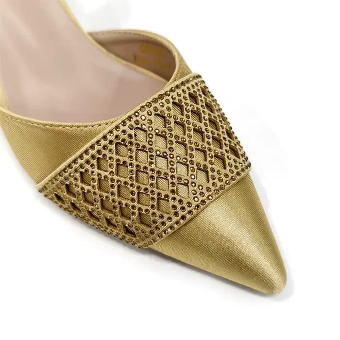 Sandales à talons hauts dorés pour dames, chaussures assorties, style papillon, ensemble de sacs, es