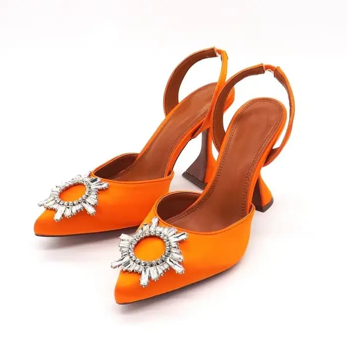 Baotou – sandales à talons hauts et bout pointu pour femmes, chaussures simples, avec boucle solaire