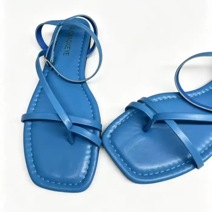 Sandales pour femmes décontracté été bout ouvert léger confortable appartements pied combattant en p
