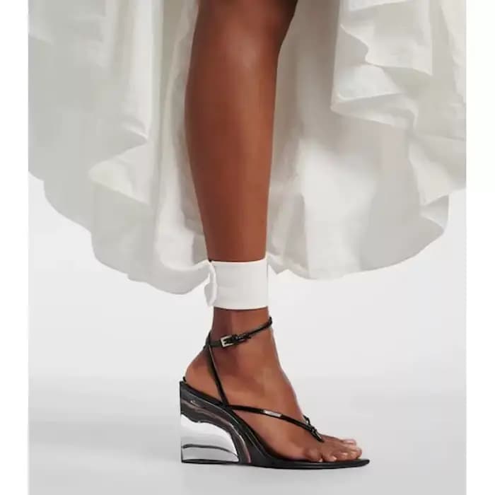 Nouvelles sandales d'été 2026 transparentes à talons épais pour femmes, mules à bout pointu, sandale