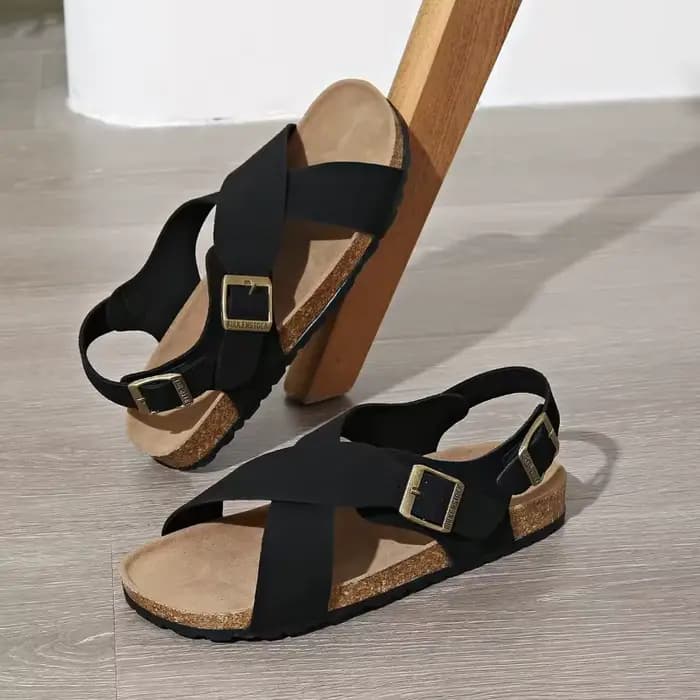 2025New femmes liège sandales classique mode doux semelle épaisse liège été plage sandales maison bo