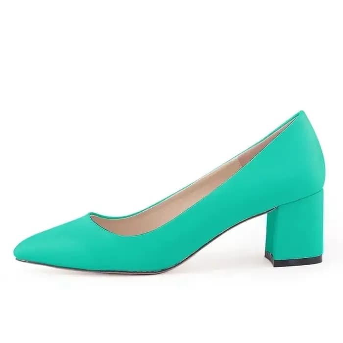 Femmes pompes nouveau Style nu décontracté 5 cm bout pointu bas épais talons hauts dames bureau trav