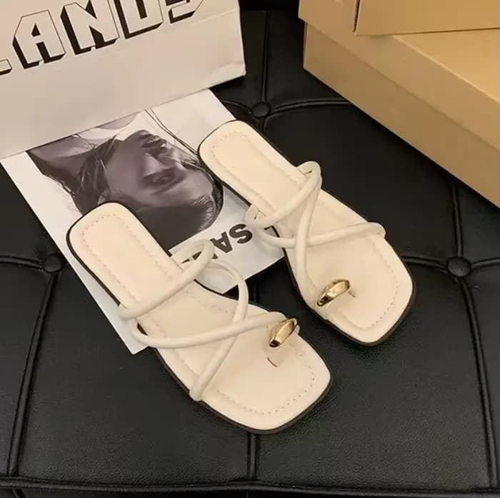 Sandales à brides croisées pour femmes, confortables et légères, avec boucle d'orteil, chaussures de