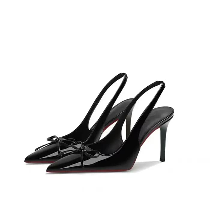 Sandales d'été à talons hauts avec nœud polyvalent, pieds non fatigués, sangle en un mot, chaussures