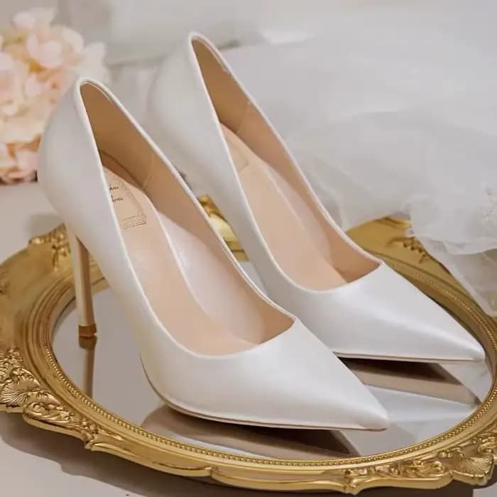 Nouvelles chaussures de mariée à talon bas pour femme, talon moyen, printemps-été, blanches, à talon