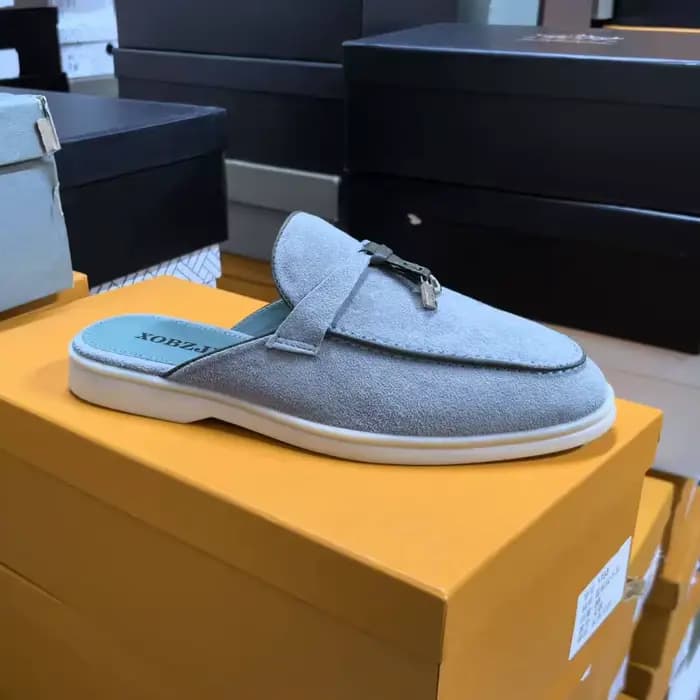Nouvelle Collection – Mules Plates en Daim pour Femme – Confortables et Tendance – Chaussures Décont