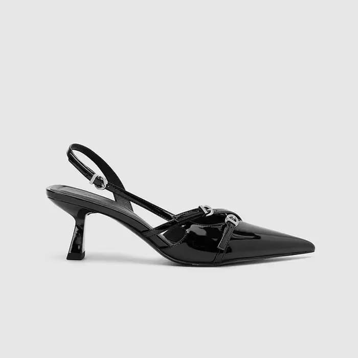 Sandales à talons hauts pour femmes, style urbain, printemps-été, à boucle, bout pointu, ajourées, t