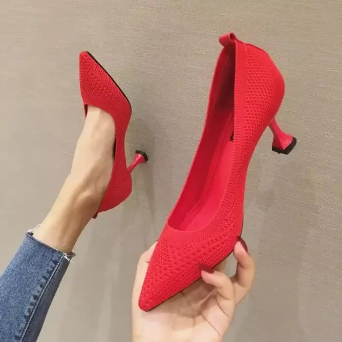 Escarpins d'été à talons hauts et fins pour femmes, chaussures Sexy à bout pointu, à enfiler, de mar