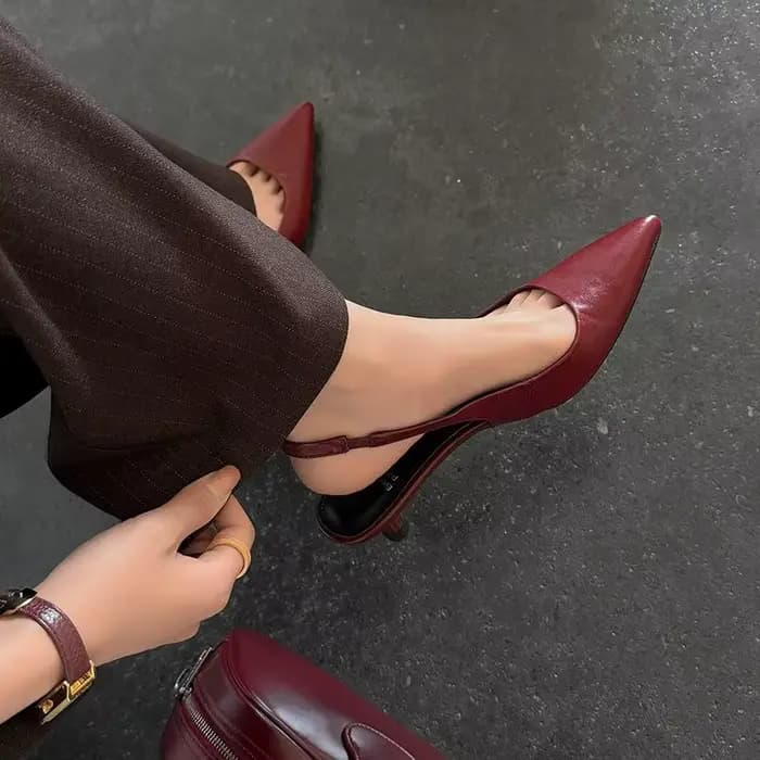 MORAZORA – sandales en cuir véritable pour femmes, grande taille 34-42, chaussures à bout pointu, à 