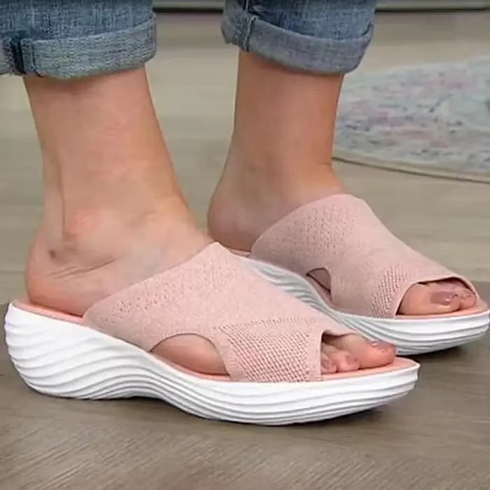 Sandales compensées pour femme, chaussures d'été 2026, sandales de plage, mules d'été à talons, sold