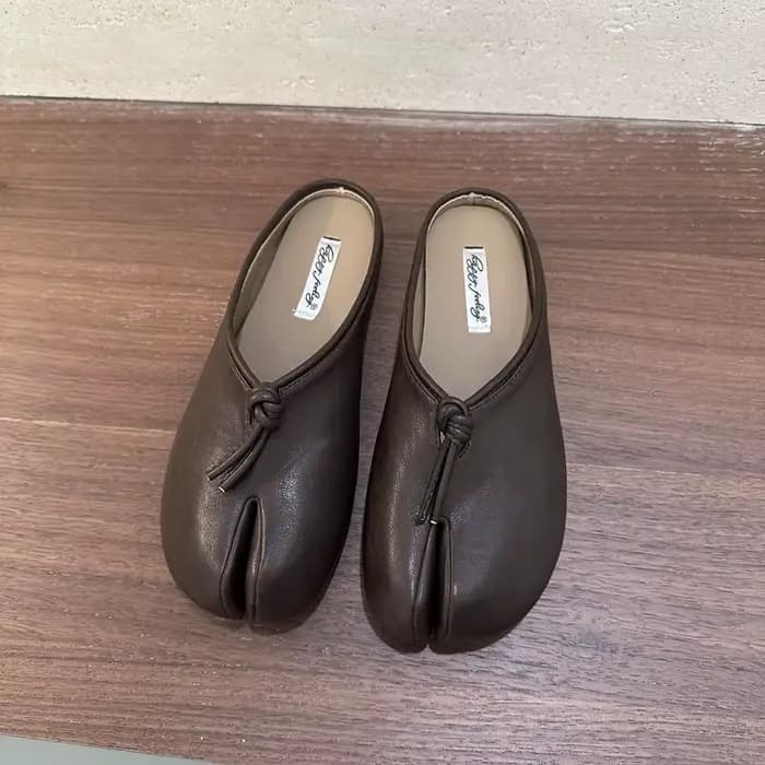 Chaussures d'extérieur plates à bout fendu pour femmes, mules tendance, sandales Tabi Niajia