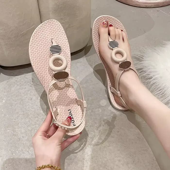 Ipomoea-Sandales plates pour femmes, chaussures d'été, style bohème, tongs, vacances, plage, rue, 20