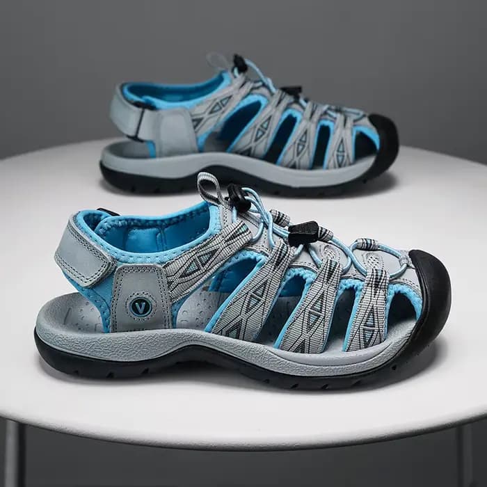 Sandales d'été en cuir véritable pour femmes, sandales de gladiateur confortables, baskets de stylis